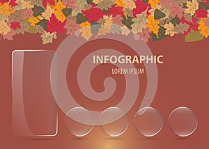 Autumn design infographics vector
