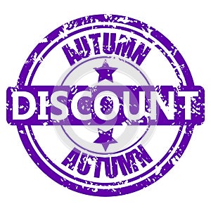 Autumn discount rubber stamp isolata on white photo