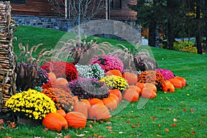 An autumn display in New England photo