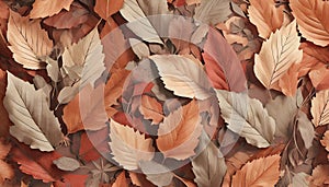 Autumn dried leafs background