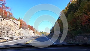 Autumn Drive through Haliburton County in Ontario Canada