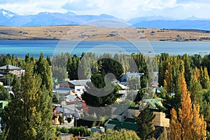 Autumn of El calafate, the Town on the Shore of Argentino Lake, Patagonia, Argentina, South America