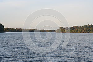 Autumn evening calm lake