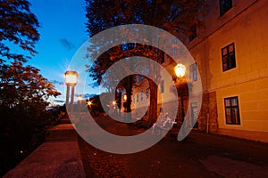 Autumn Evening on Gornji Grad in Zagreb photo