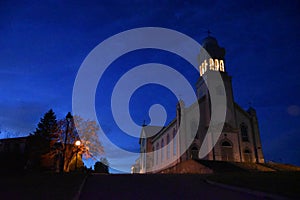 An autumn evening in the village photo