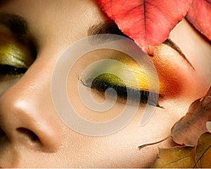 Autumn eye make-up