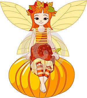 Autumn fairy girl