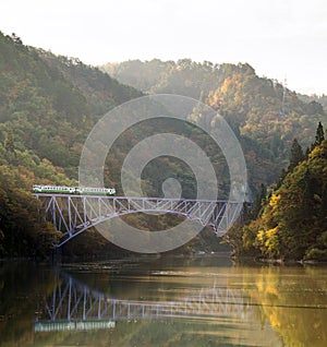 Fukushima First Bridge Tadami River Japan photo