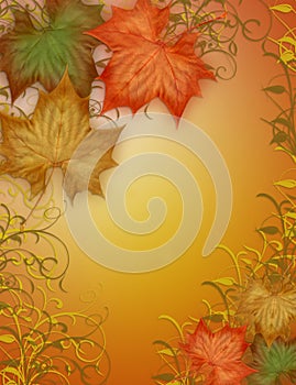 Autumn leaves Background photo