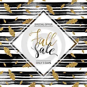 Autumn fall sale vector text