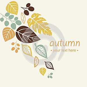 Autumn falling leaves background