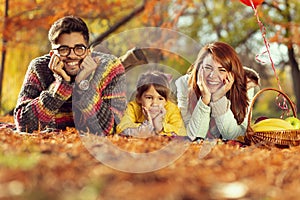 Autumn family picnic