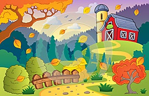 Autumn farm landscape 1