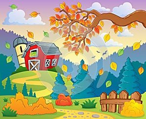 Autumn farm landscape 2