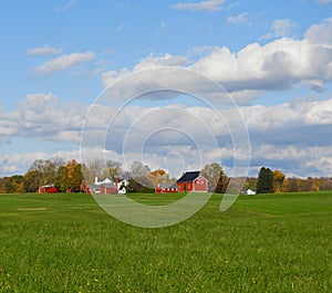 Autumn farm scene in NYS FingerLakes region photo