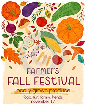 Autumn farmers market banner photo