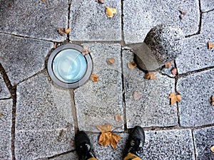 Autumn feelings on cobblestone