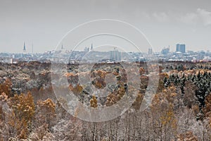 Autumn and first snow in Tallinn