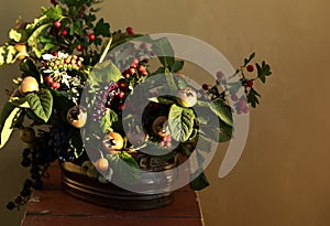 Autumn flower arrangement for table