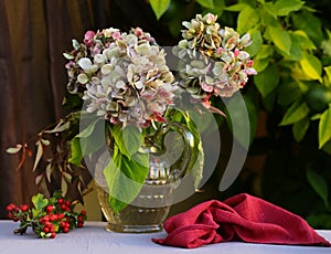 Autumn flower arrangement for table