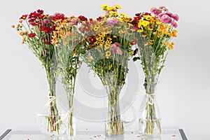 Autumn flowers bouquets