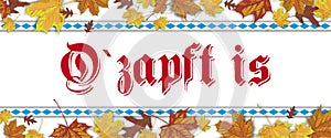 Autumn Foliage Bavarian Ribbons OZapft is Header