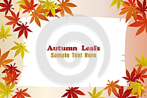 Autumn foliage leafs frame