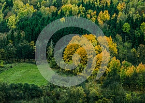 Jesenné textúry lesov - na slovenských horách