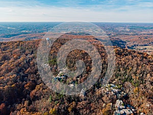 Autumn forests and cliff overlook by drone DJI mavic mini photo