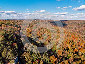 Autumn forests overlook by drone DJI mavic mini