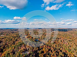 Autumn forests overlook by drone DJI mavic mini photo