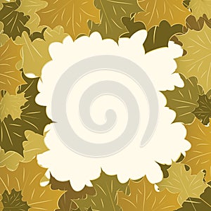 Autumn framework from maple leaves