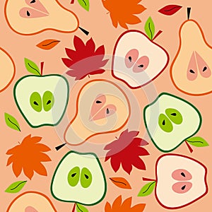 Autumn fruit seamless