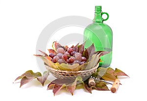 Autumn fruit and wine