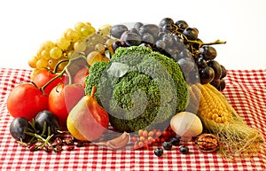Autumn fruits and vegetables