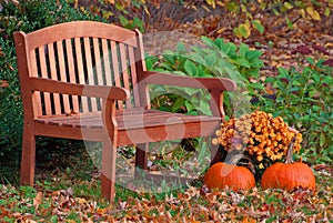 Autumn Garden Bench
