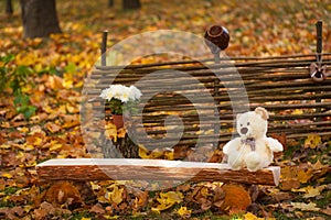 Autumn garden decor