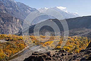 Autumn in Ghizer valley, Hindu Gush mountain range, Pakistan