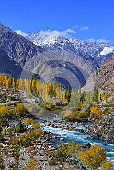 Autumn at Ghizer Valley. Northern Pakistan.