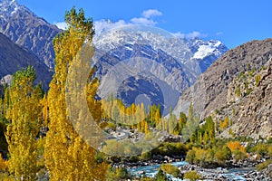 Autumn at Ghizer Valley. Northern Pakistan.