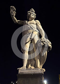 Autumn by Giovanni Caccini, one of four ornamental statues of the Seasons on the Holy Trinity Bridge in Florence.