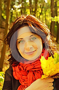 Autumn girl portrait photo