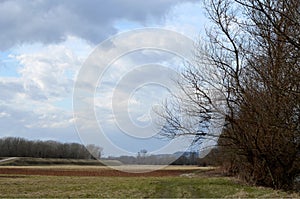 Autumn gloomy landscape