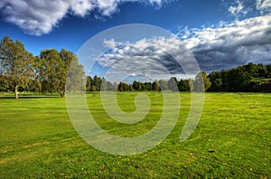 Autumn golf course in Sweden