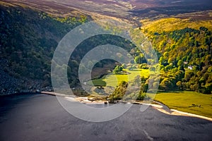 Autumn green landscape at Sally Gap, Wicklow, Ireland