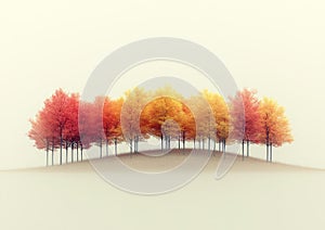 Autumn Grove in Minimalist Hues photo