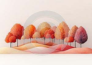 Autumn Grove in Minimalist Hues photo