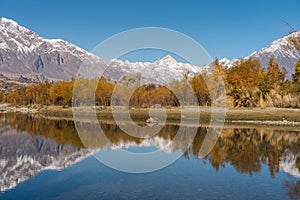 Autumn in Gupis village in Pakistan, Hindu Gush mountain range