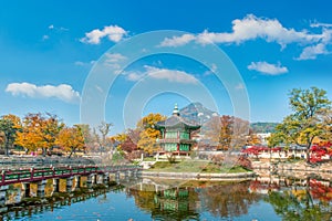 Autumn in Gyeongbukgung Palace,Korea.