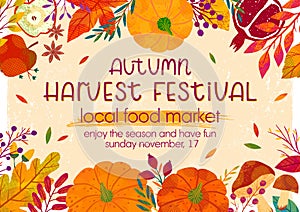 Autumn harvest festival poster